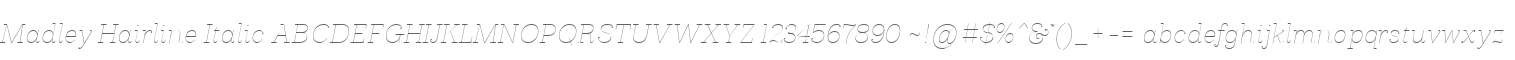 Madley Hairline Italic