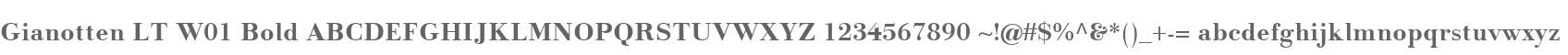 Gianotten LT W01 Bold
