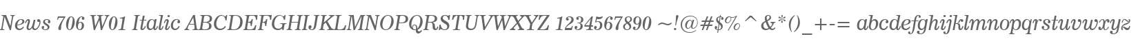 News 706 W01 Italic