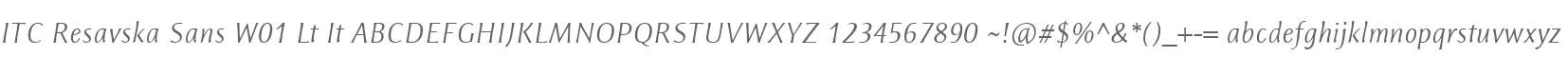 ITC Resavska Sans W01 Lt It
