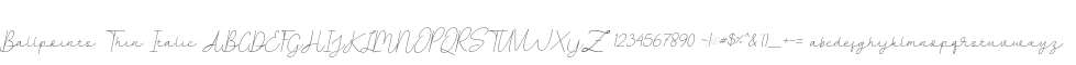 Ballpoints Thin Italic