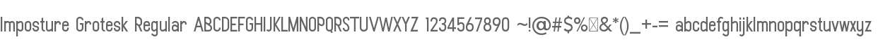Imposture Grotesk