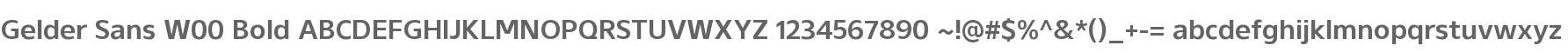 Gelder Sans W00 Bold