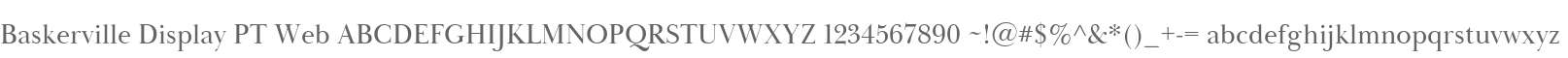 Baskerville Display PT Web