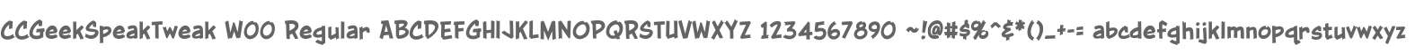 CCGeekSpeakTweak W00 Regular