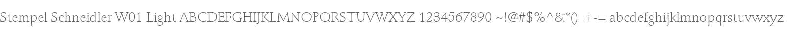 Stempel Schneidler W01 Light