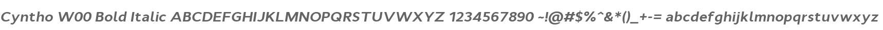 Cyntho W00 Bold Italic