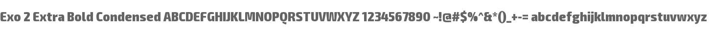 Exo 2 Extra Bold Condensed