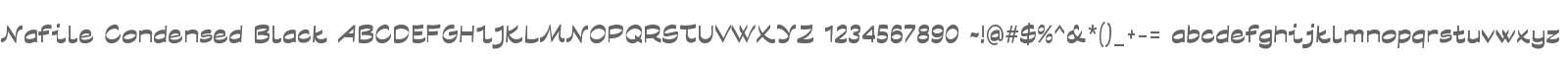 Nafile Condensed Black