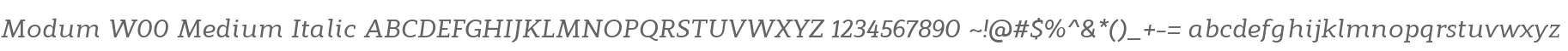 Modum W00 Medium Italic