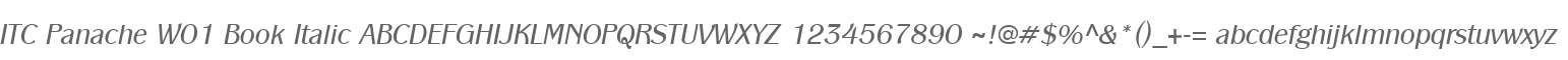 ITC Panache W01 Book Italic