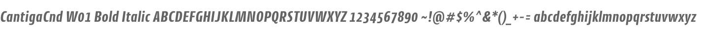 CantigaCnd W01 Bold Italic