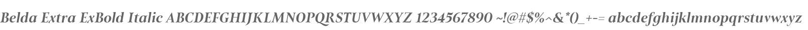 Belda Extra ExBold Italic