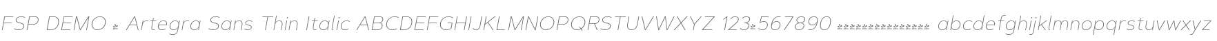 FSP DEMO - Artegra Sans Thin