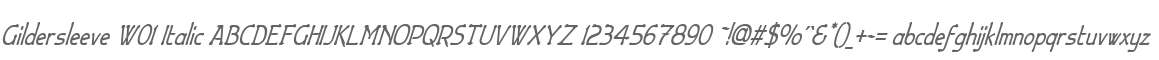 Gildersleeve W01 Italic