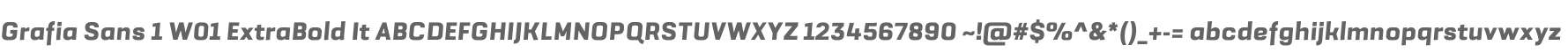 Grafia Sans 1 W01 ExtraBold It