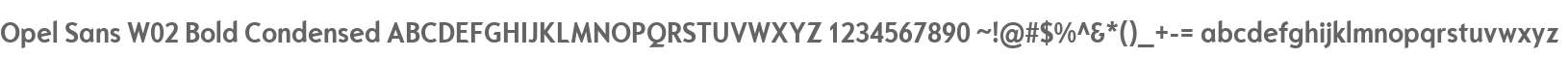Opel Sans W02 Bold Condensed