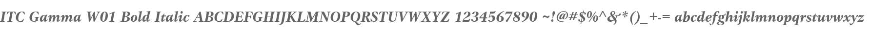 ITC Gamma W01 Bold Italic
