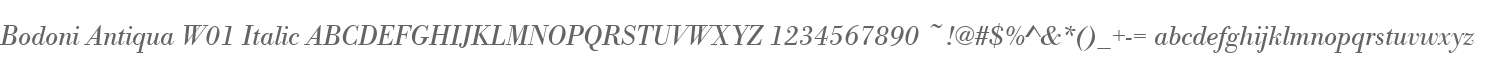 Bodoni Antiqua W01 Italic