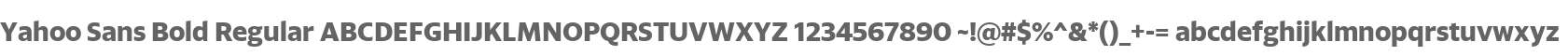 Yahoo Sans Bold Regular