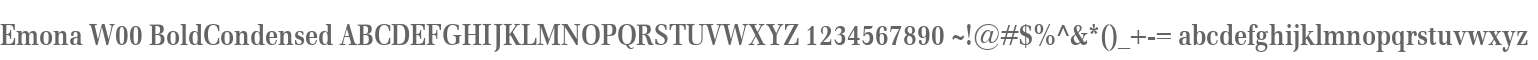 Emona W00 BoldCondensed