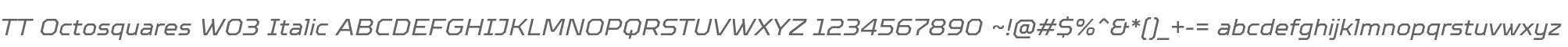 TT Octosquares W03 Italic