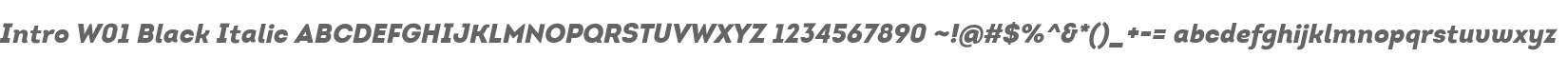 Intro W01 Black Italic