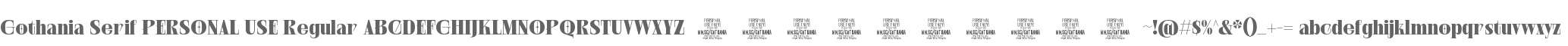 Gothania Serif PERSONAL USE