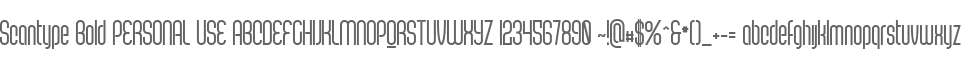 Scantype Bold PERSONAL USE