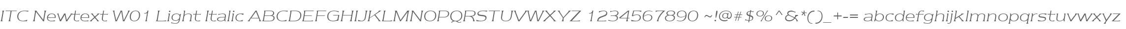 ITC Newtext W01 Light Italic