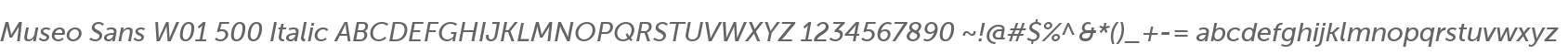 Museo Sans W01 500 Italic