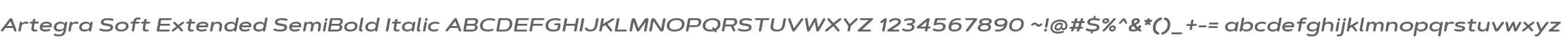 Artegra Soft Extended SemiBold Italic