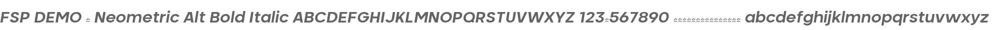 FSP DEMO - Neometric Alt Bold