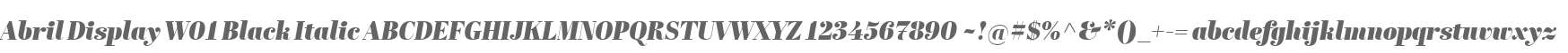 Abril Display W01 Black Italic