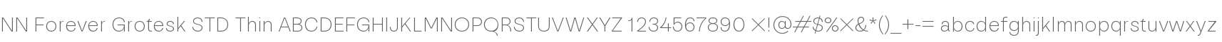 NN Forever Grotesk STD Thin