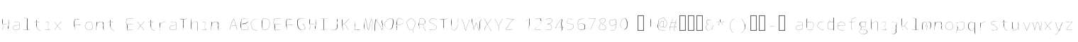 Haltix Font ExtraThin