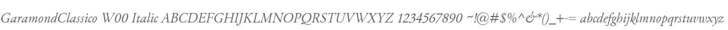 GaramondClassico W00 Italic