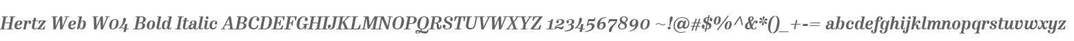 Hertz Web W04 Bold Italic