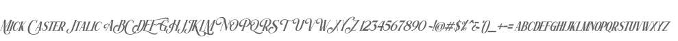 Mick Caster Italic