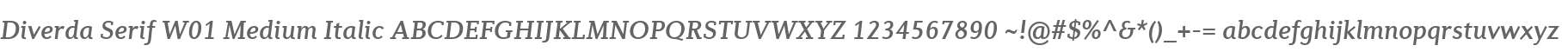Diverda Serif W01 Medium Italic