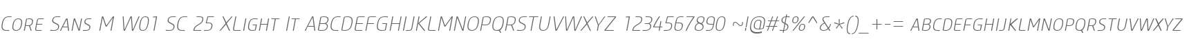 Core Sans M W01 SC 25 XLight It