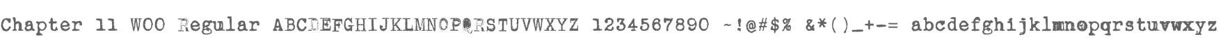 Chapter 11 W00 Regular