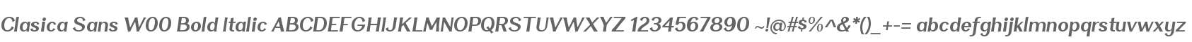Clasica Sans W00 Bold Italic
