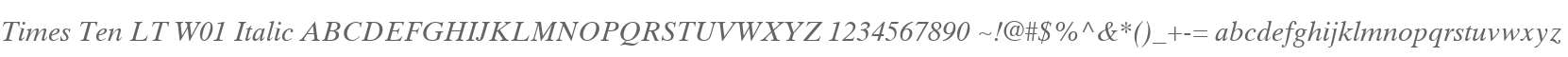 Times Ten LT W01 Italic