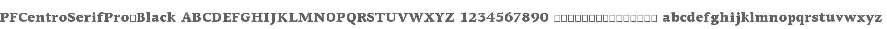 PF Centro Serif Pro Black