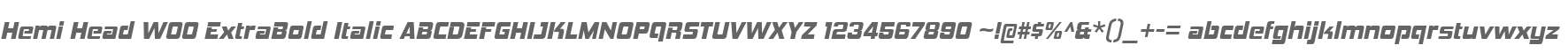 Hemi Head W00 ExtraBold Italic