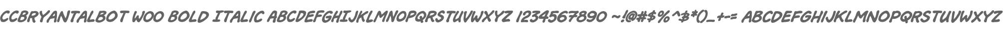 CCBryanTalbot W00 Bold Italic