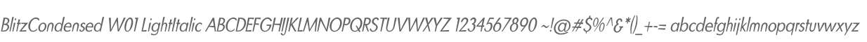 BlitzCondensed W01 LightItalic