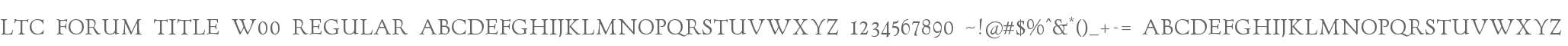 LTC Forum Title W00 Regular