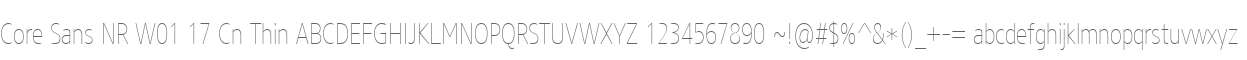 Core Sans NR W01 17 Cn Thin